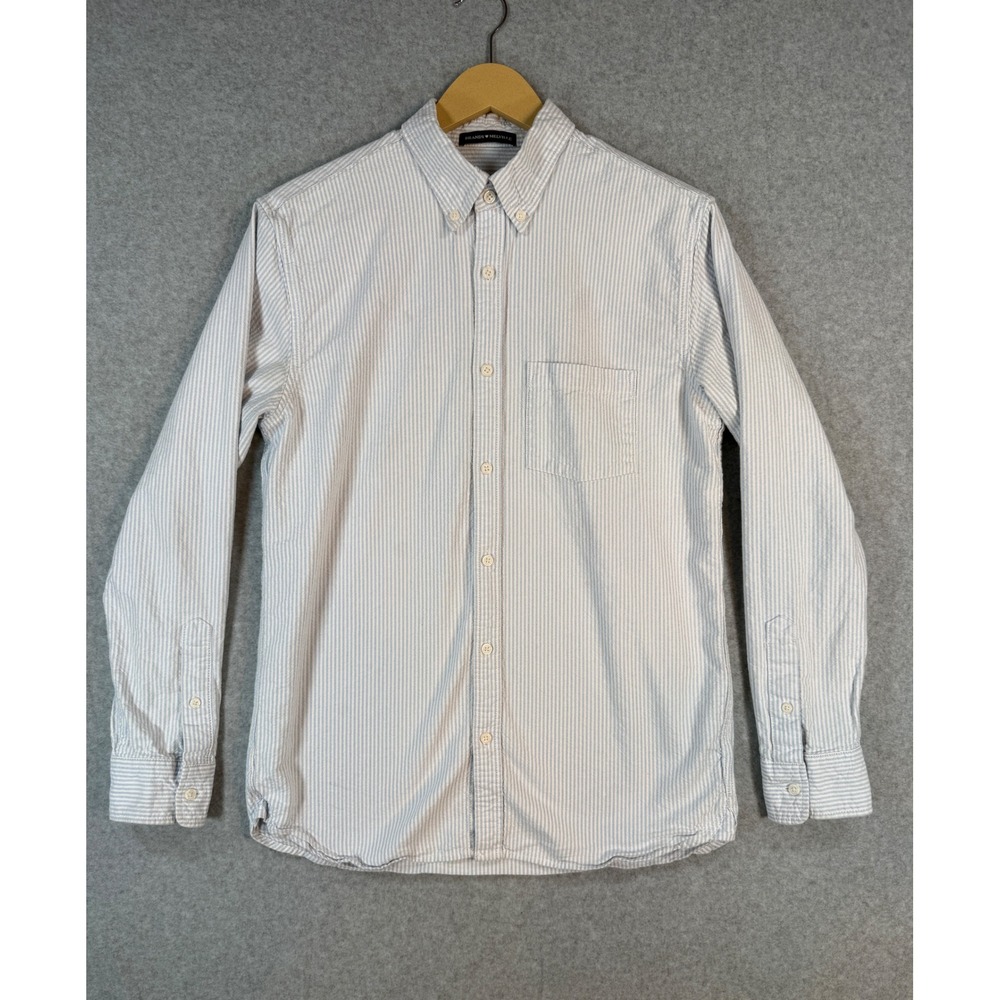 Brandy Melville OS Striped Button Down Coastal Preppy Cotton Pinstripe Shirt